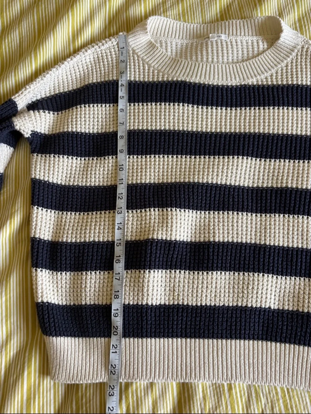 Emerson Fry Daily Sweater Navy French Stripe Organic Cotton Size Small - Picture 11 of 11